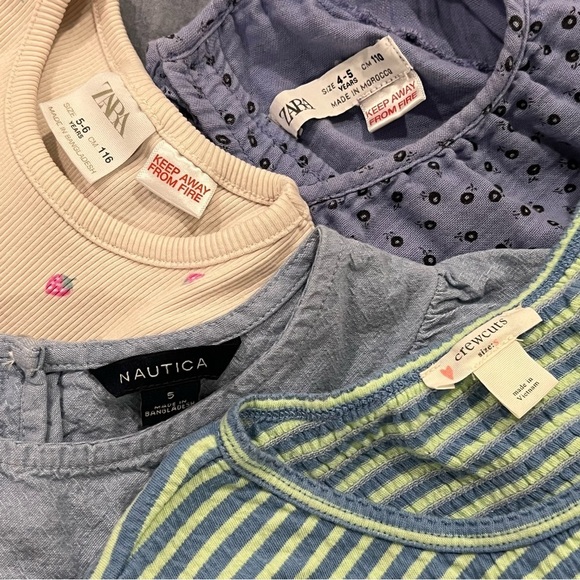 Bundle of 4 Girls Short Sleeve Tops Size 4-6 - Picture 3 of 7